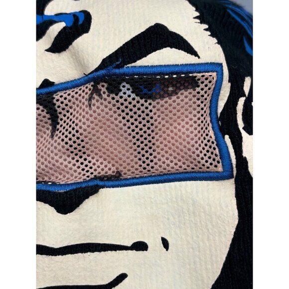 Superman Flip Down Beanie See Through Mesh Face Cover Mask Clark Kent Winter Fun - Picture 2 of 9